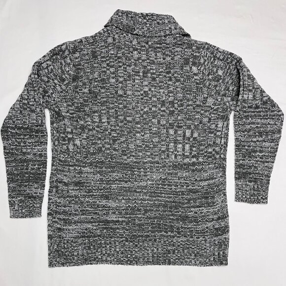 Jason Maxwell Sweater Grey Tone Marled Shawl Collar Tight Knit Cardigan , Large - Picture 5 of 9